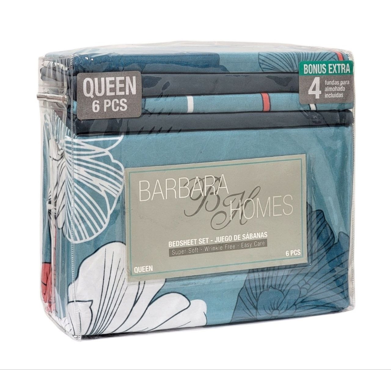 JUEGO DE SABANAS TAMAÑO QUEEN 6PCS BARBARA HOMES