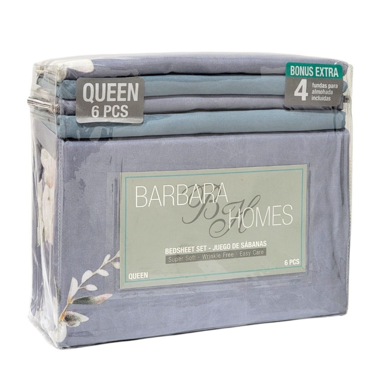 JUEGO DE SABANAS TAMAÑO QUEEN 6PCS BARBARA HOMES