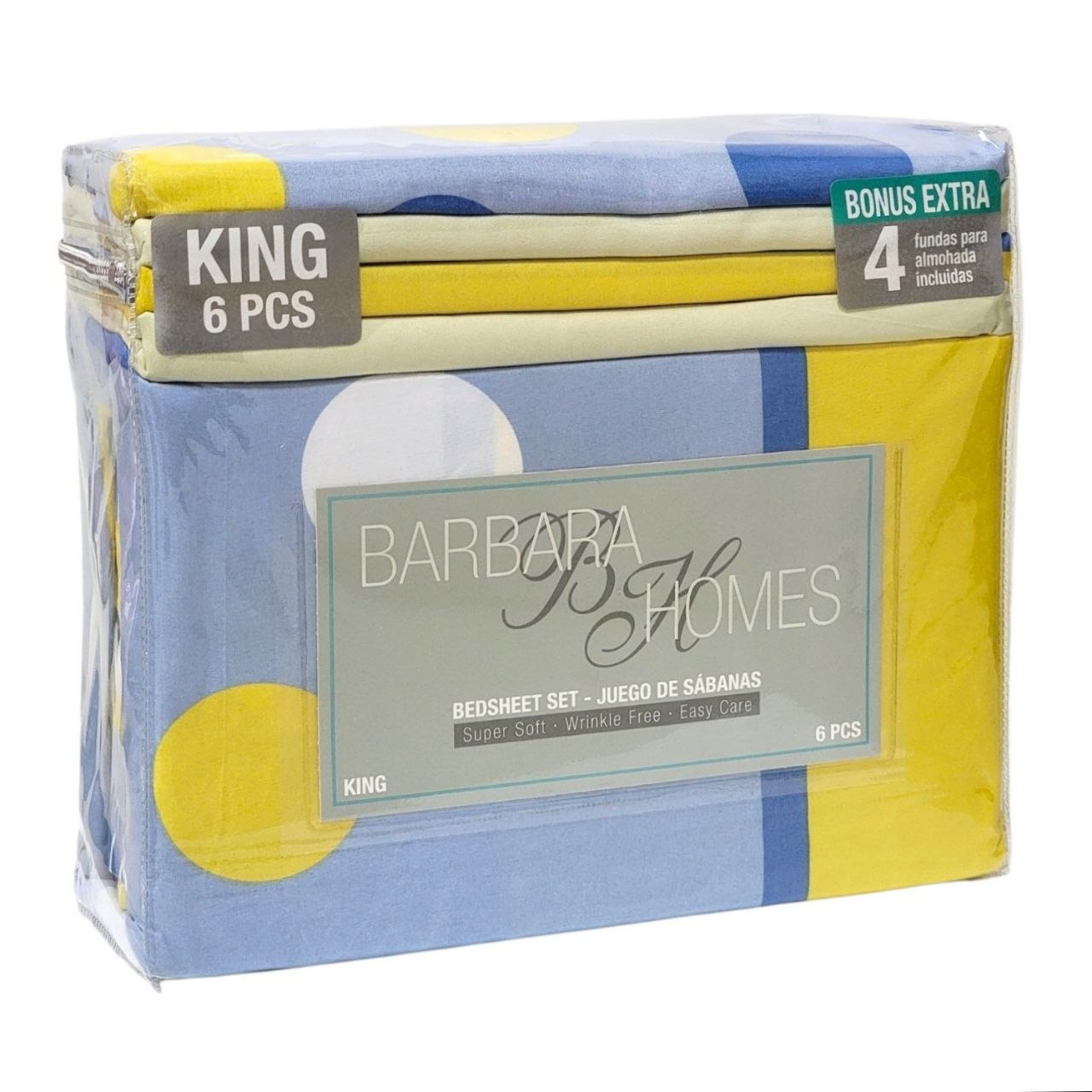 JUEGO DE SABANAS TAMAÑO KING 6PCS BARBARA HOMES