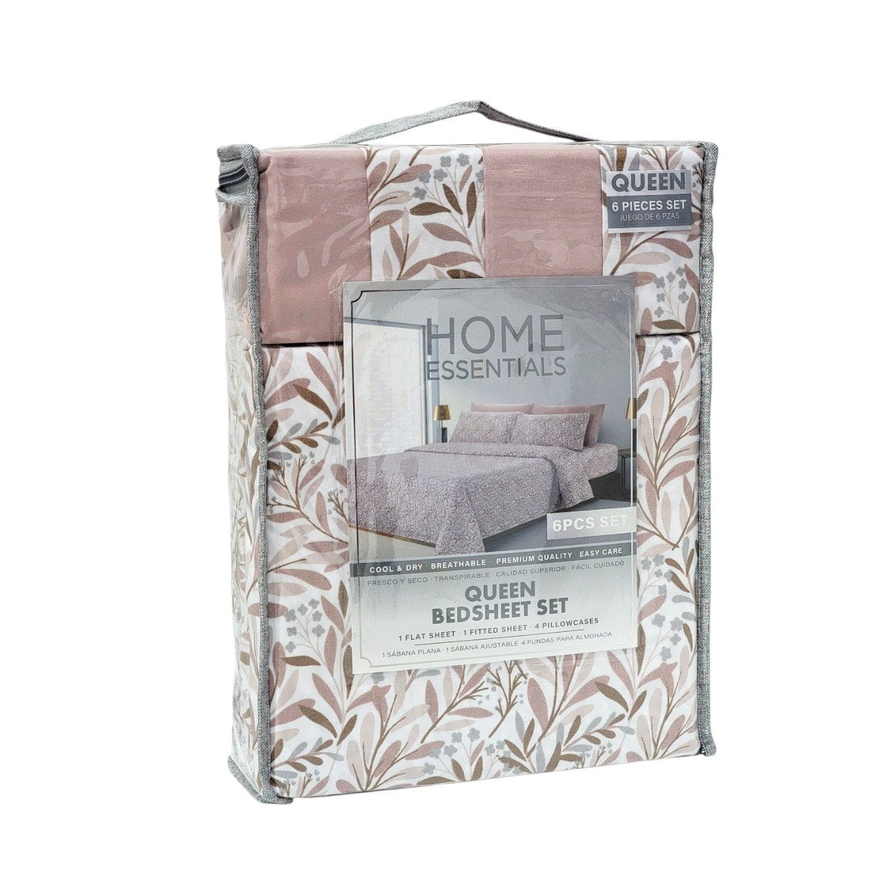 JUEGO DE SABANAS PREMIUM TAMAÑO QUEEN DE 4PCS HOME ESSENTIALS