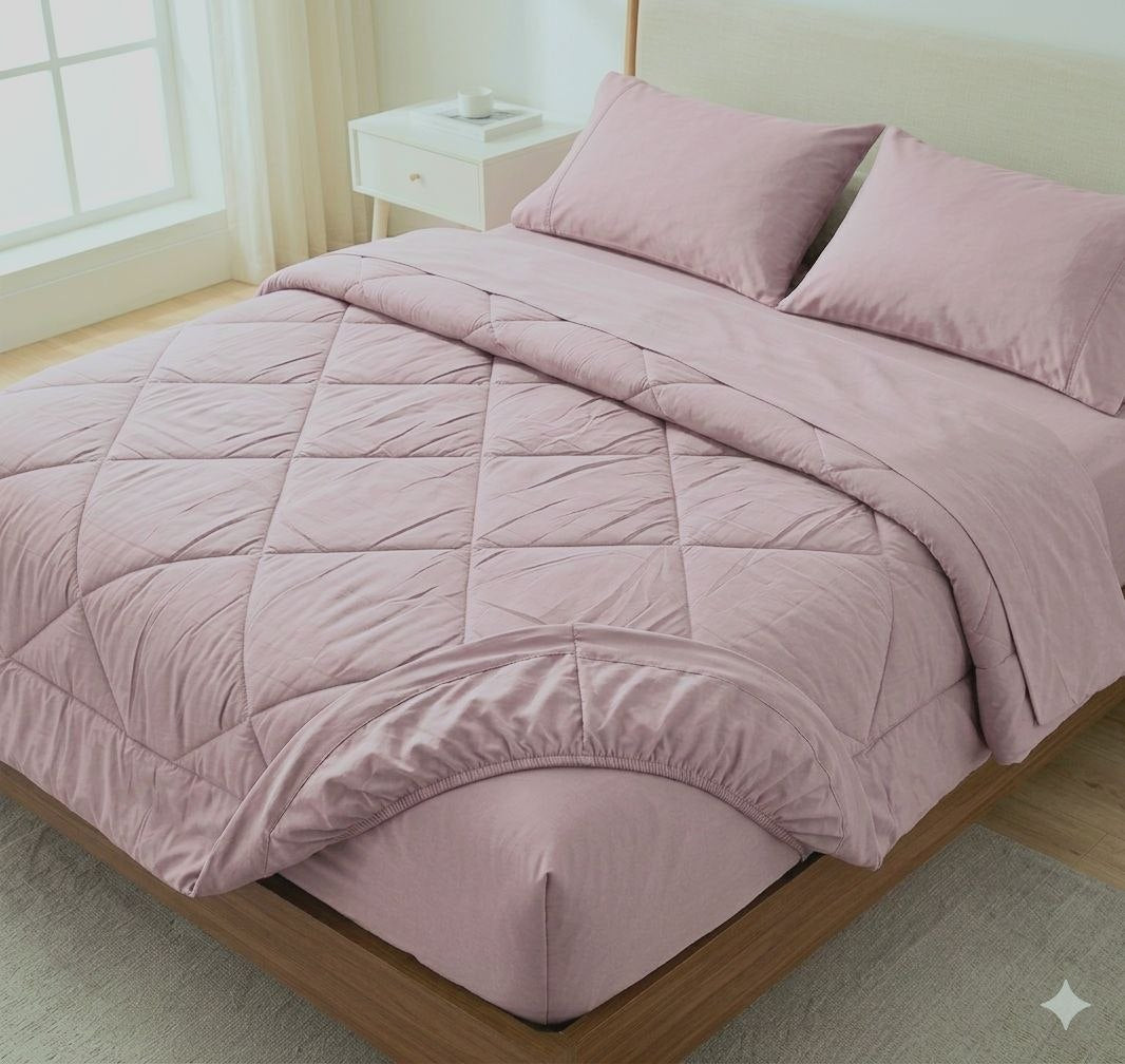 JUEGO DE SABANAS CON EDREDÓN BARBARA HOMES 5PCS