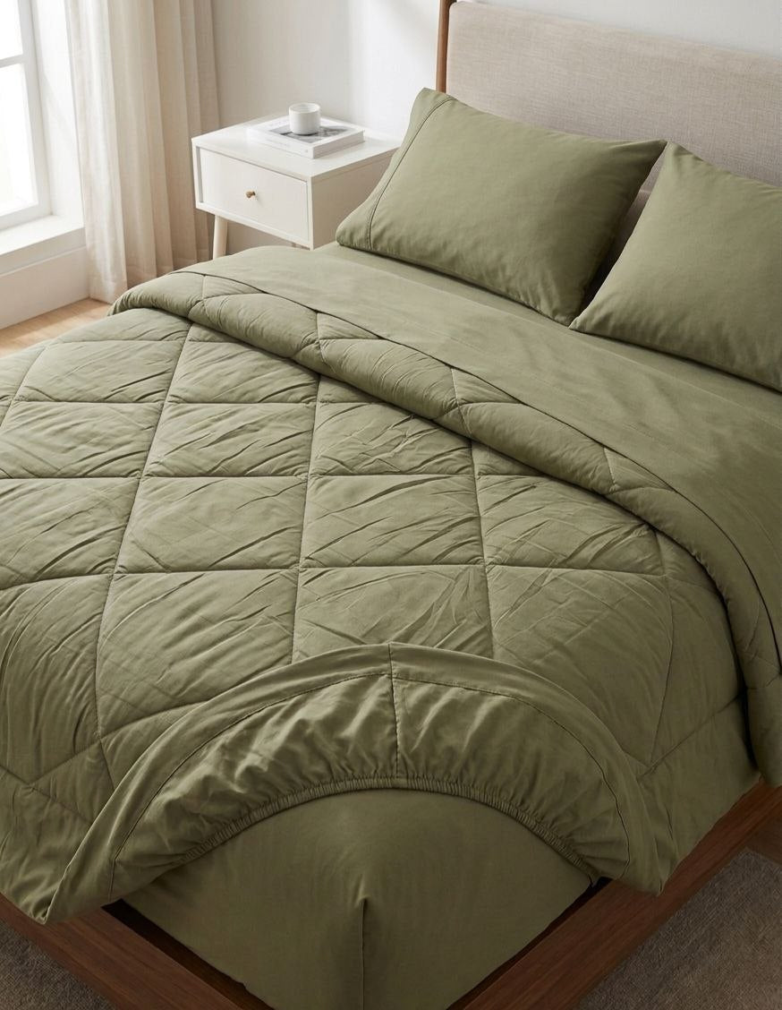 JUEGO DE SABANAS CON EDREDÓN BARBARA HOMES 5PCS