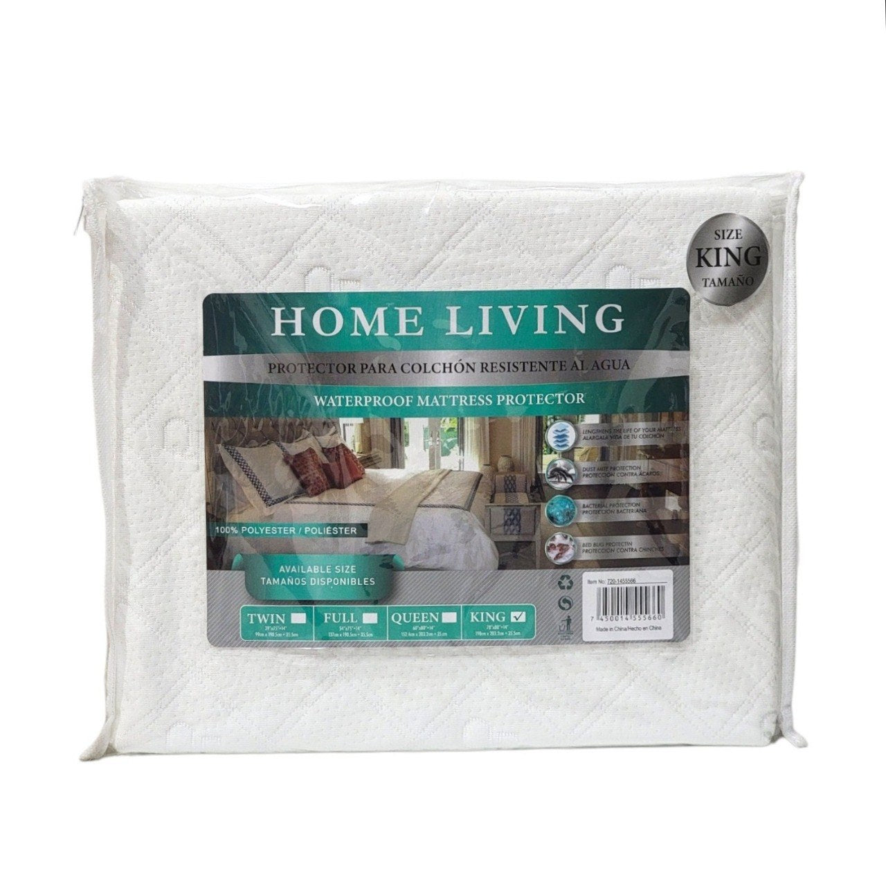 PROTECTOR DE COLCHON IMPERMEABLE TAMAÑO KING HOME LIVING 198X203+35CM