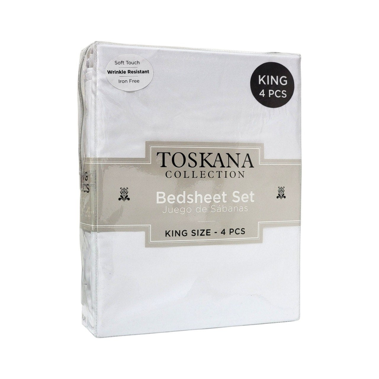 JUEGO DE SABANAS DE LUJO TAMAÑO KING 4PCS TOSKANA COLLECTION