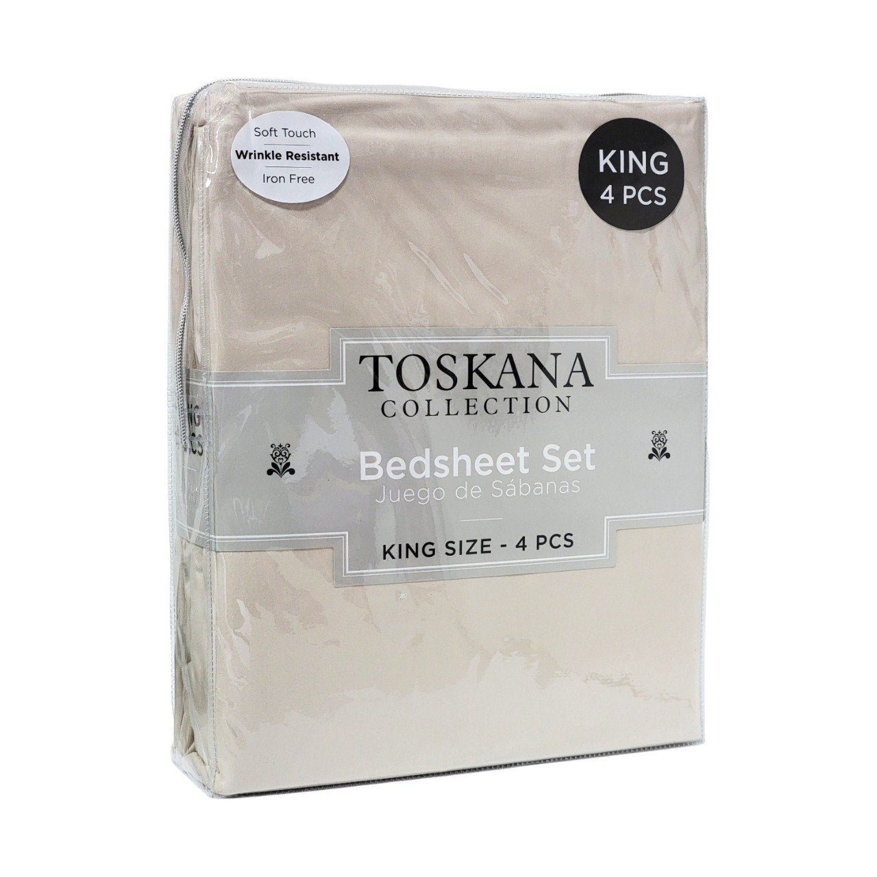 JUEGO DE SABANAS DE LUJO TAMAÑO KING 4PCS TOSKANA COLLECTION