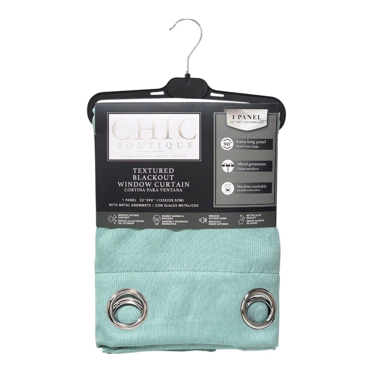 CORTINA OSCURECEDORA BLACKOUT COLOR AQUA CHIC BOUTIQUE 132X228CM