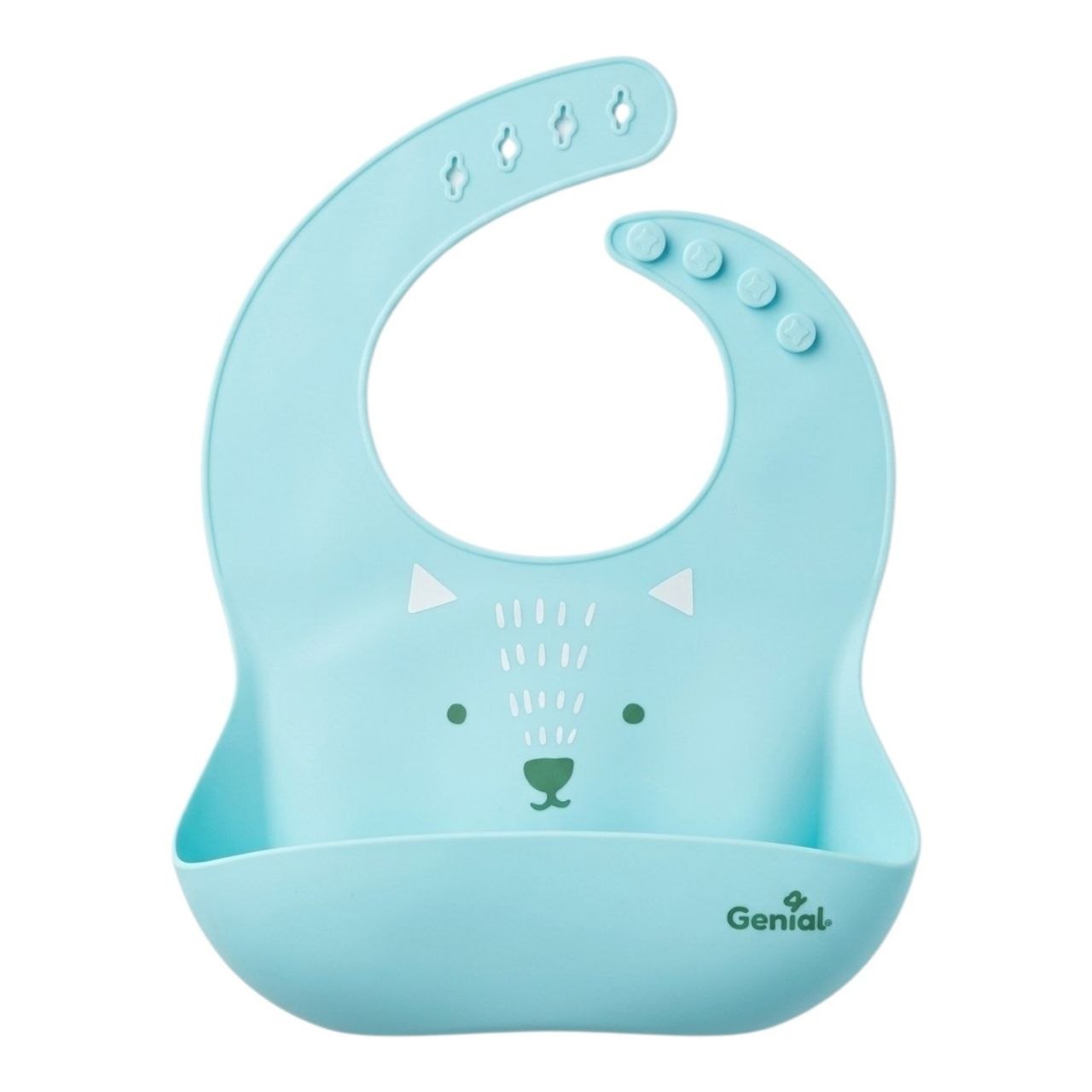 BABERO DE SILICONA CON BOLSILLO COLECTOR GRANDE IMPERMEABLE GENIAL