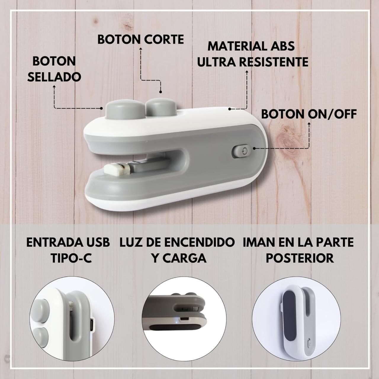 SELLADOR Y CORTADOR DE BOLSAS PLASTICAS PORTATIL EXCALIBUR 8CM