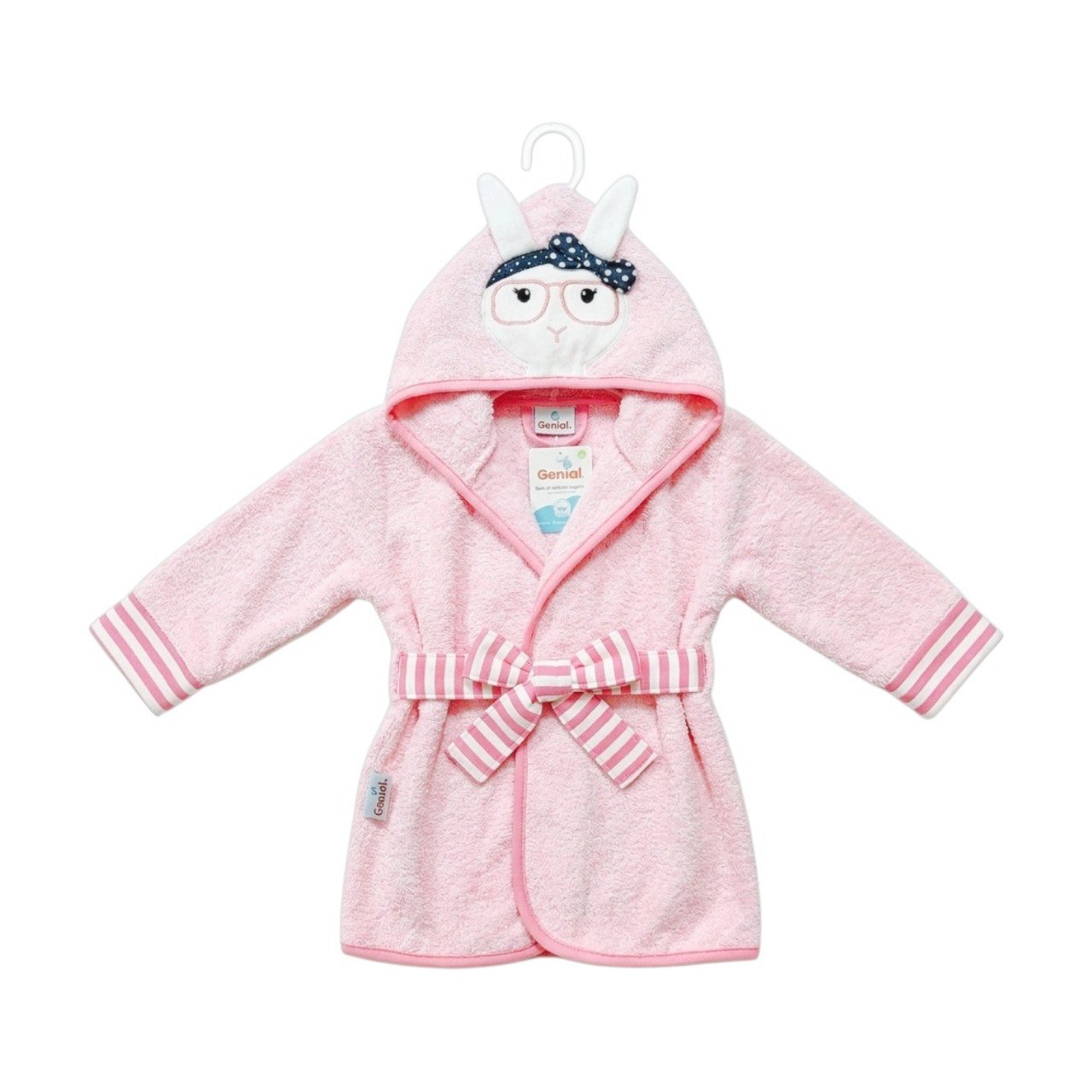 TOALLA DE BAÑO PARA BEBE CON CAPUCHA DE ALGODON NATURAL GENIAL