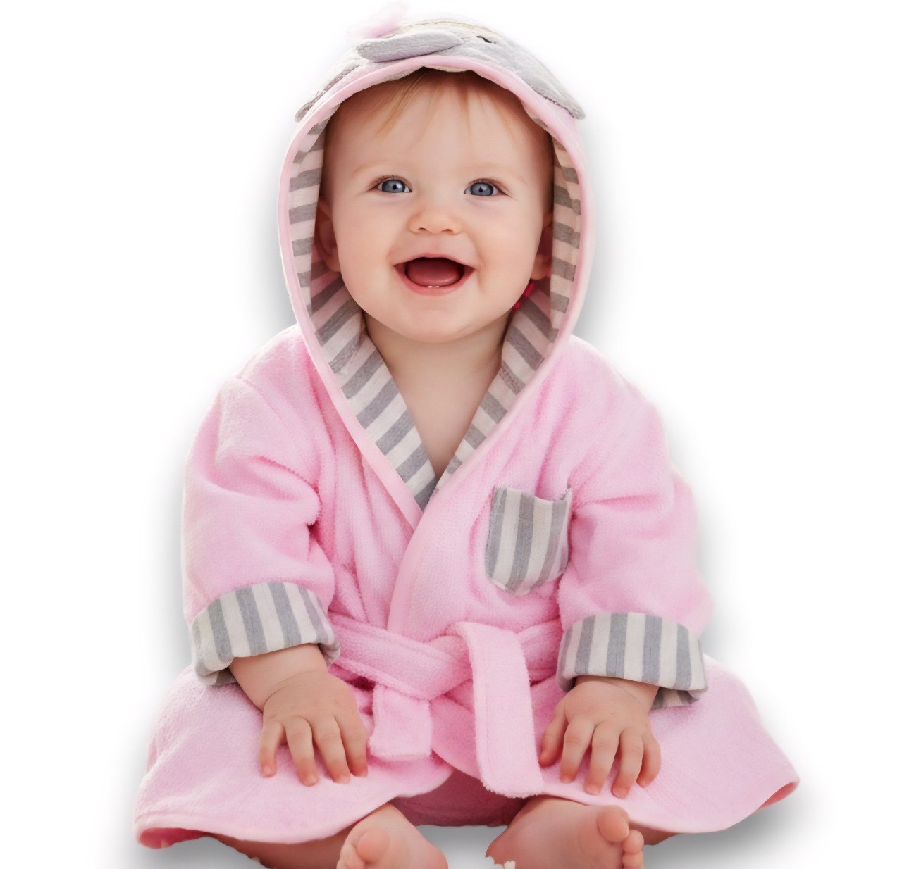 TOALLA DE BAÑO PARA BEBE CON CAPUCHA DE ALGODON NATURAL GENIAL