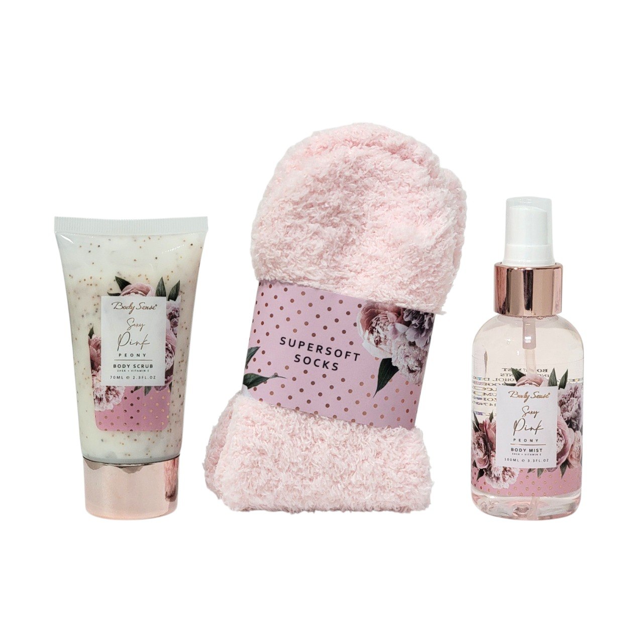 SET DE REGALO DE CUIDADO PERSONAL NUTRITIVO AROMA A PEONIA 3PCS BODY SENSE
