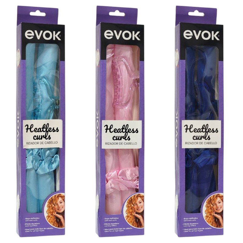 RIZADOR DE CABELLO SIN CALOR CON ACCESORIOS DE FIJACION EVOK