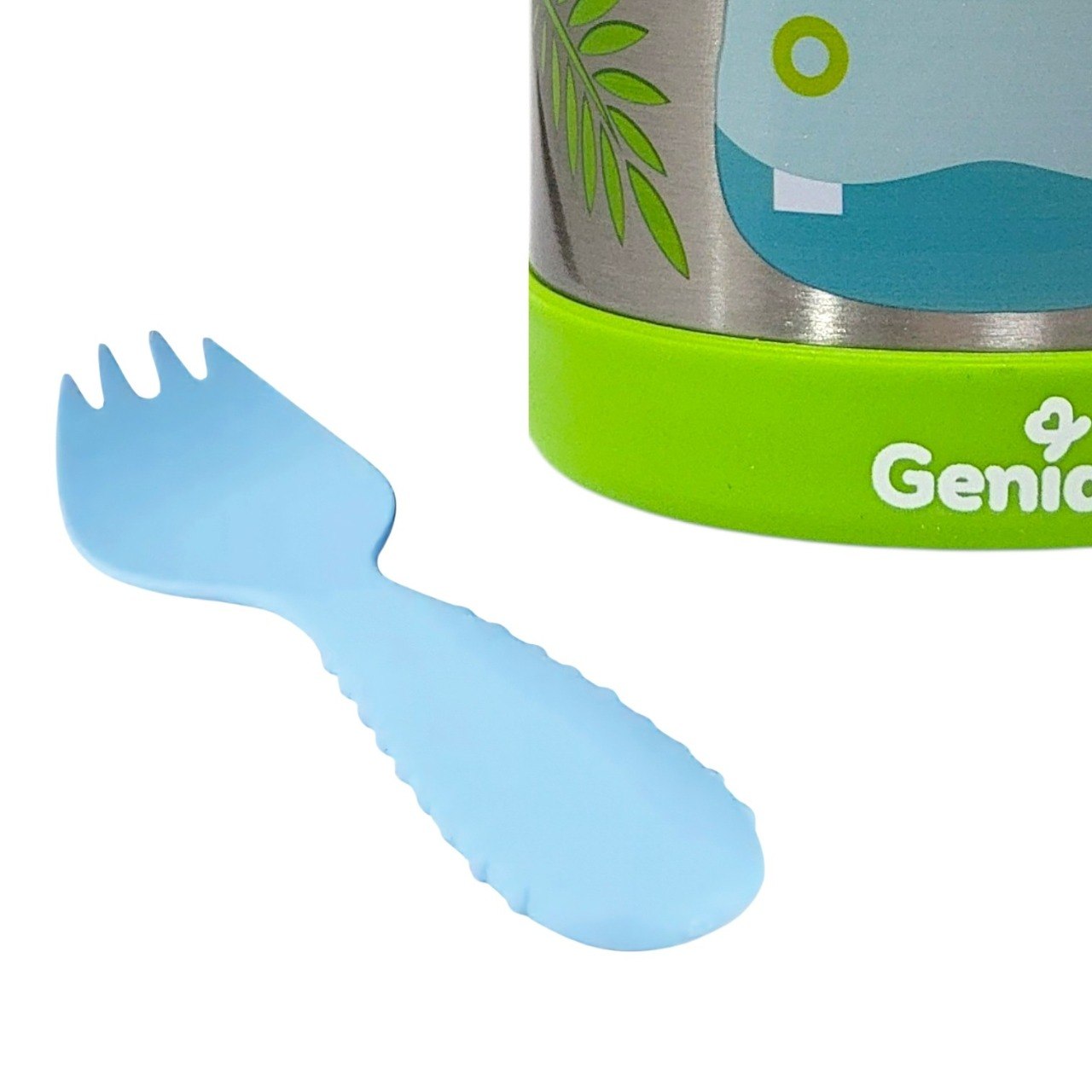 RECIPIENTE TERMO ISOTERMICO PARA ALIMENTOS INFANTIL CON CUCHARA-TENEDOR GENIAL 350ML