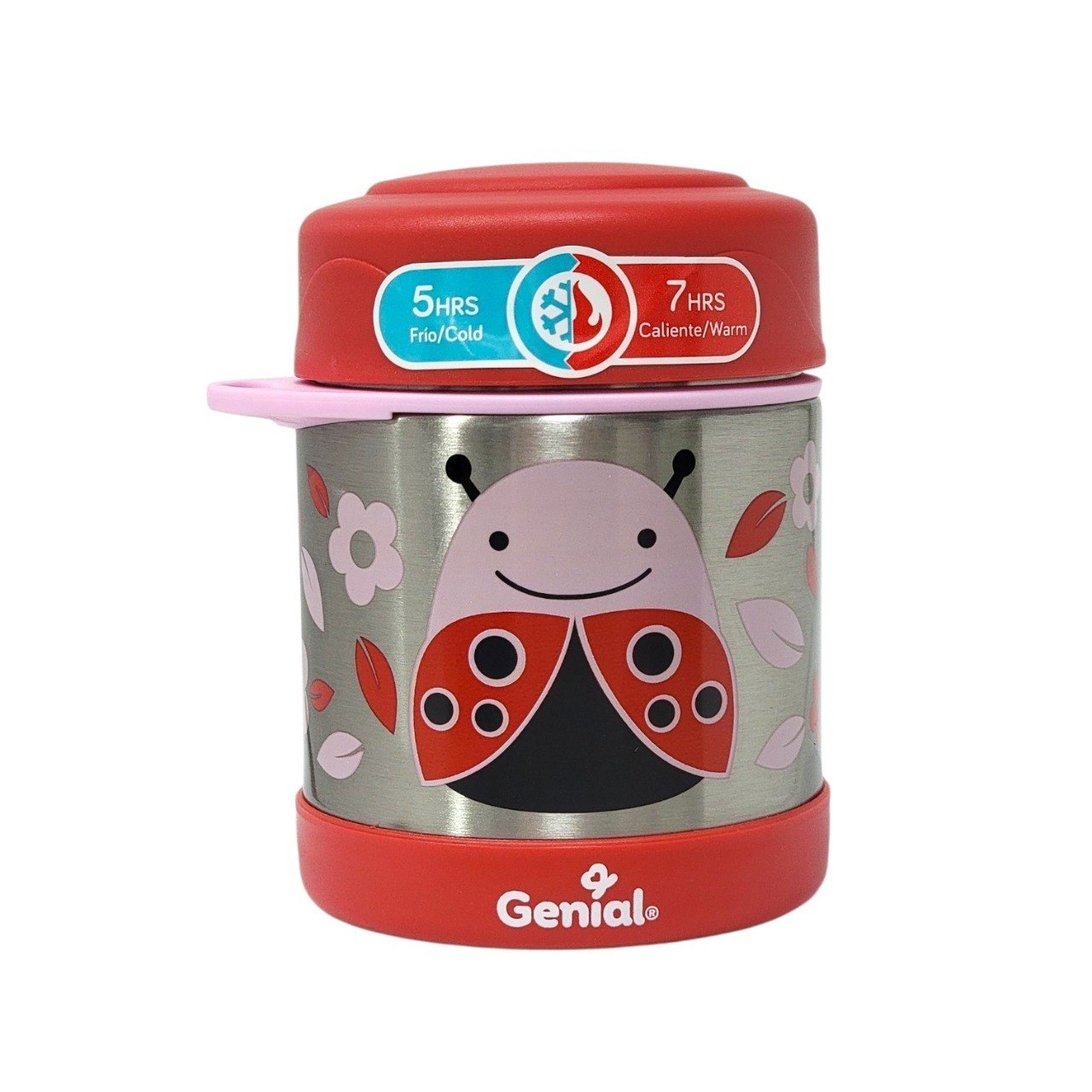 RECIPIENTE TERMO ISOTERMICO PARA ALIMENTOS INFANTIL CON CUCHARA-TENEDOR GENIAL 350ML