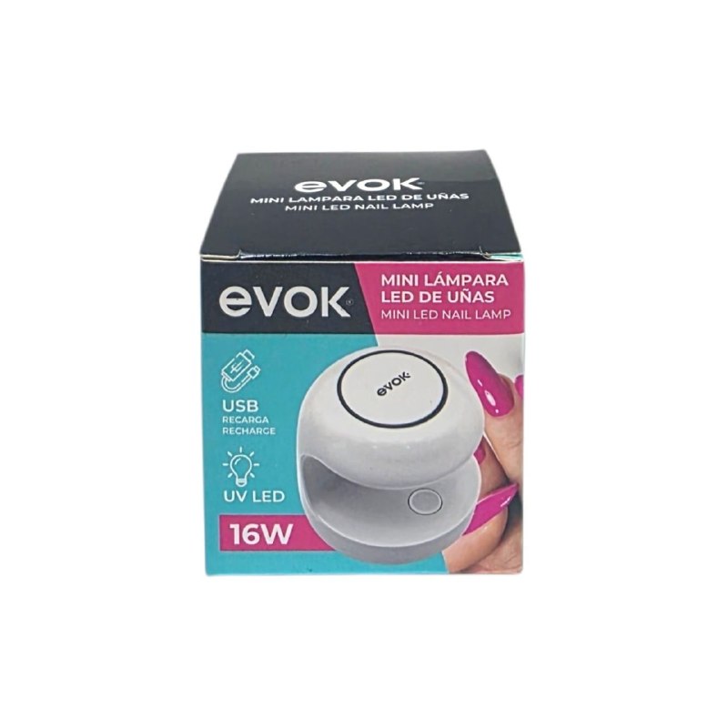 MINI LAMPARA PARA UÑAS UV/LED RECARGABLE 16W EVOK