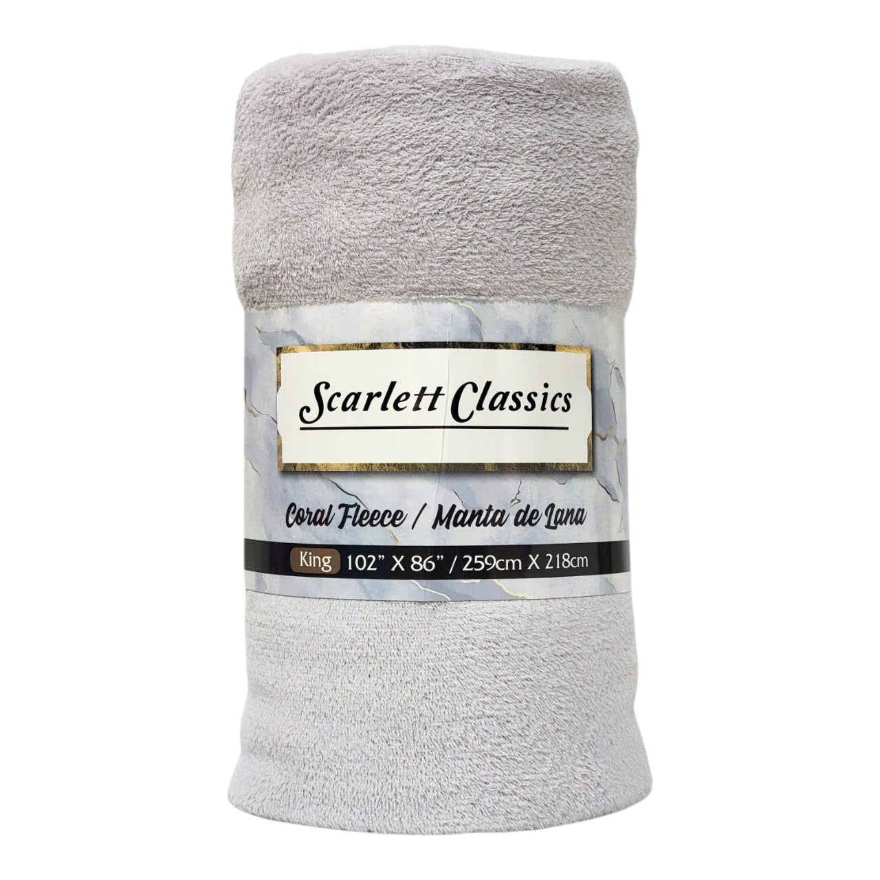 MANTA DE LANA CORAL TEXTURA SUAVE TAMAÑO KING SCARLETT CLASSICS