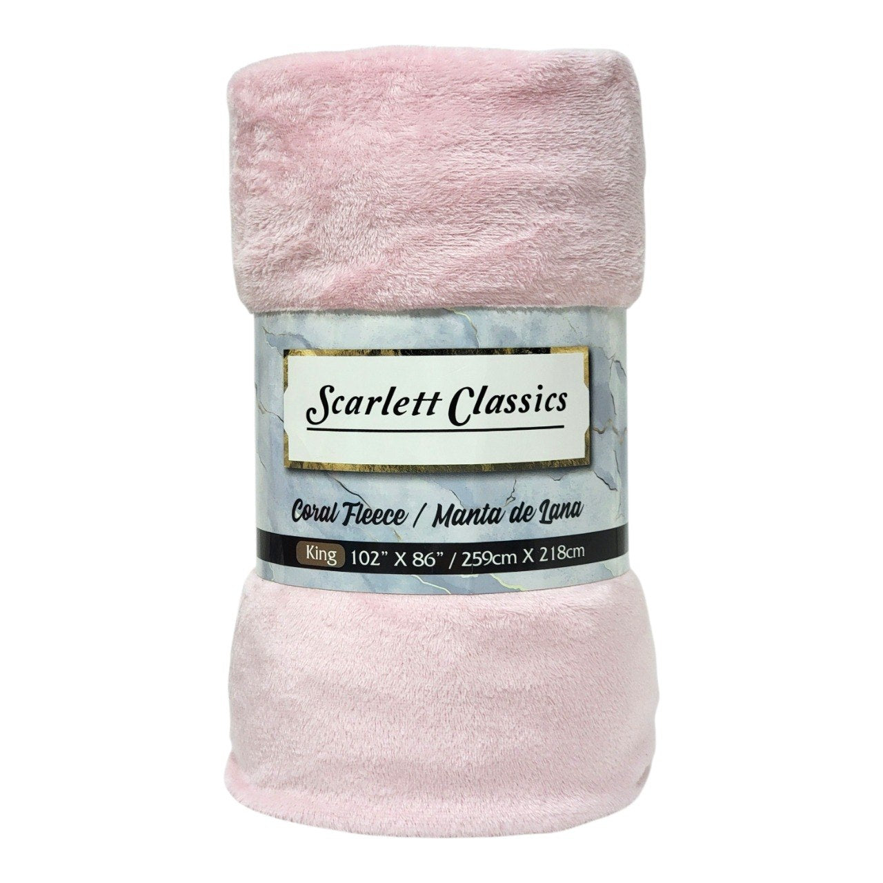 MANTA DE LANA CORAL TEXTURA SUAVE TAMAÑO KING SCARLETT CLASSICS