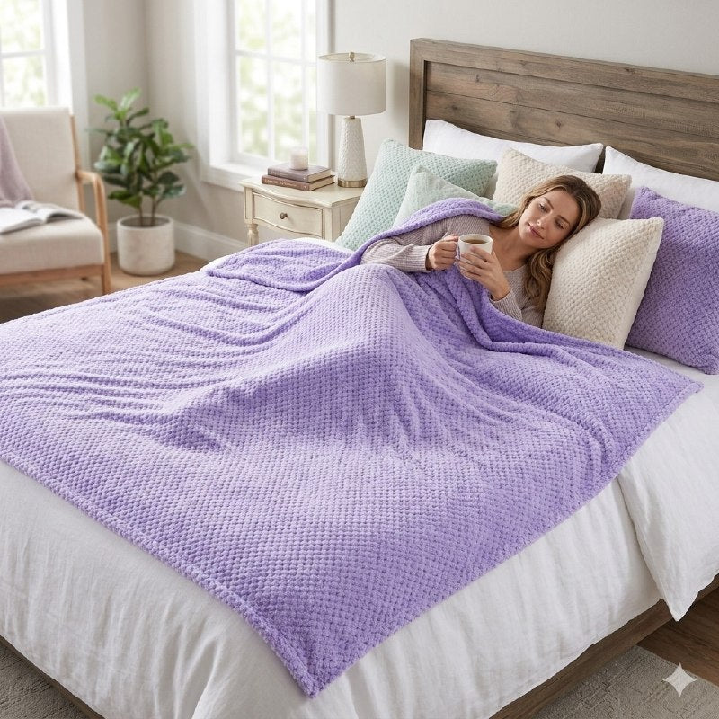 MANTA DE FRANELA TERMICA DE LUJO SCARLETT CLASSICS 259X218CM