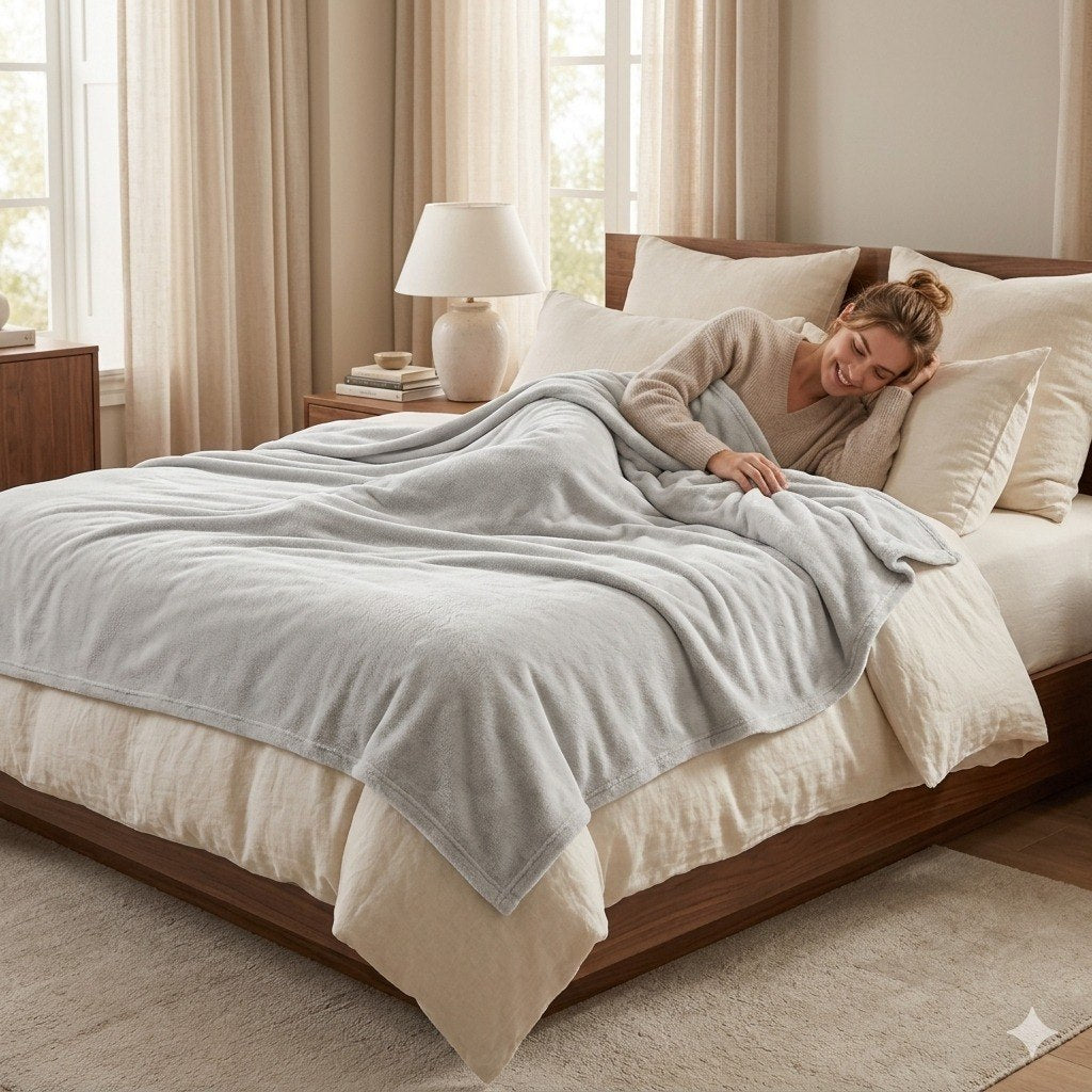 MANTA DE FRANELA TERMICA DE LUJO SCARLETT CLASSICS 259X218CM