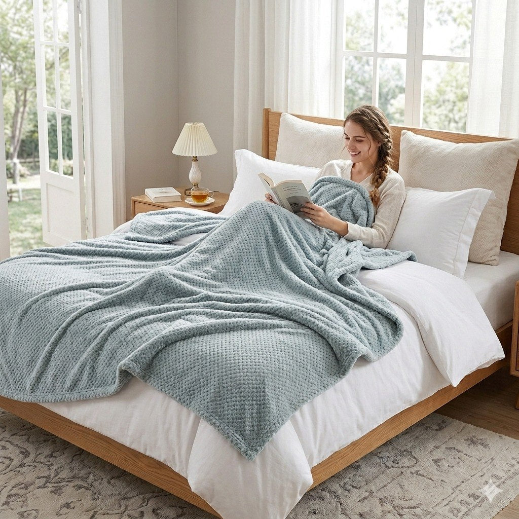 MANTA DE FRANELA TERMICA DE LUJO SCARLETT CLASSICS 259X218CM