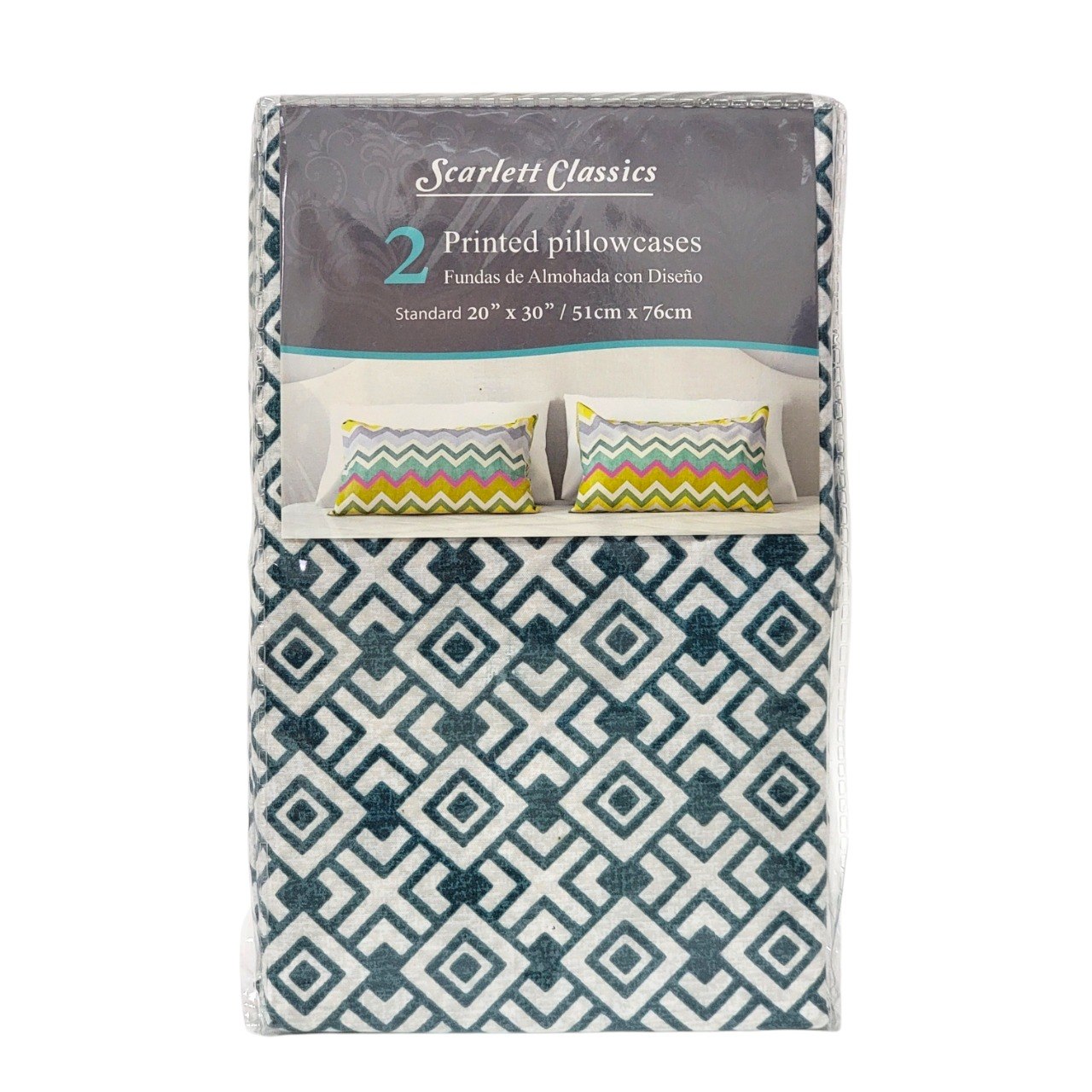 JUEGO DE FUNDAS PARA ALMOHADA TAMAÑO ESTANDAR 2PCS SCARLET CLASSICS 51X76CM
