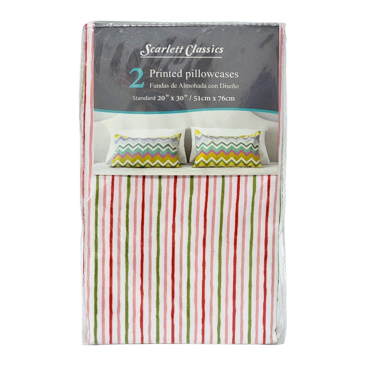 JUEGO DE FUNDAS PARA ALMOHADA TAMAÑO ESTANDAR 2PCS SCARLET CLASSICS 51X76CM