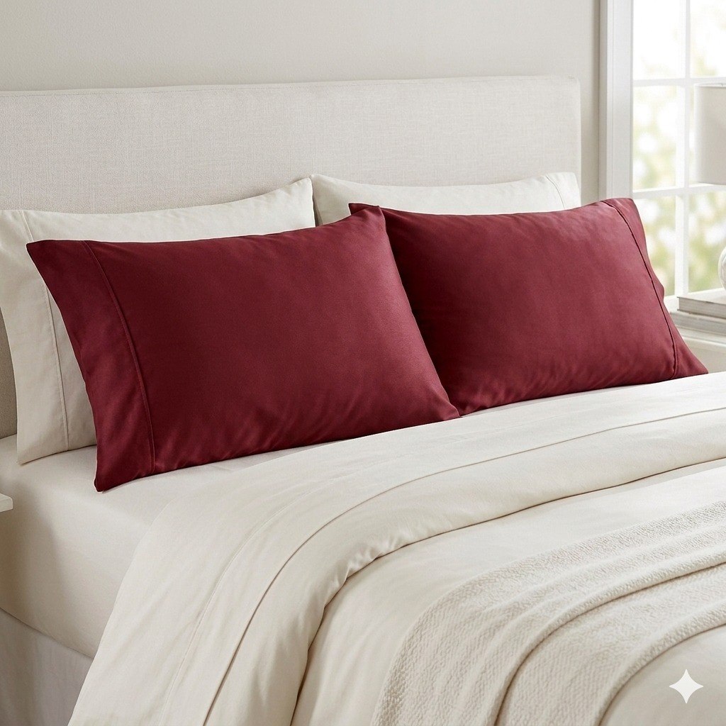 JUEGO DE FUNDAS PARA ALMOHADA DE BAMBOO TAMAÑO ESTANDAR 2PCS SCARLETT CLASSICS 51X76CM