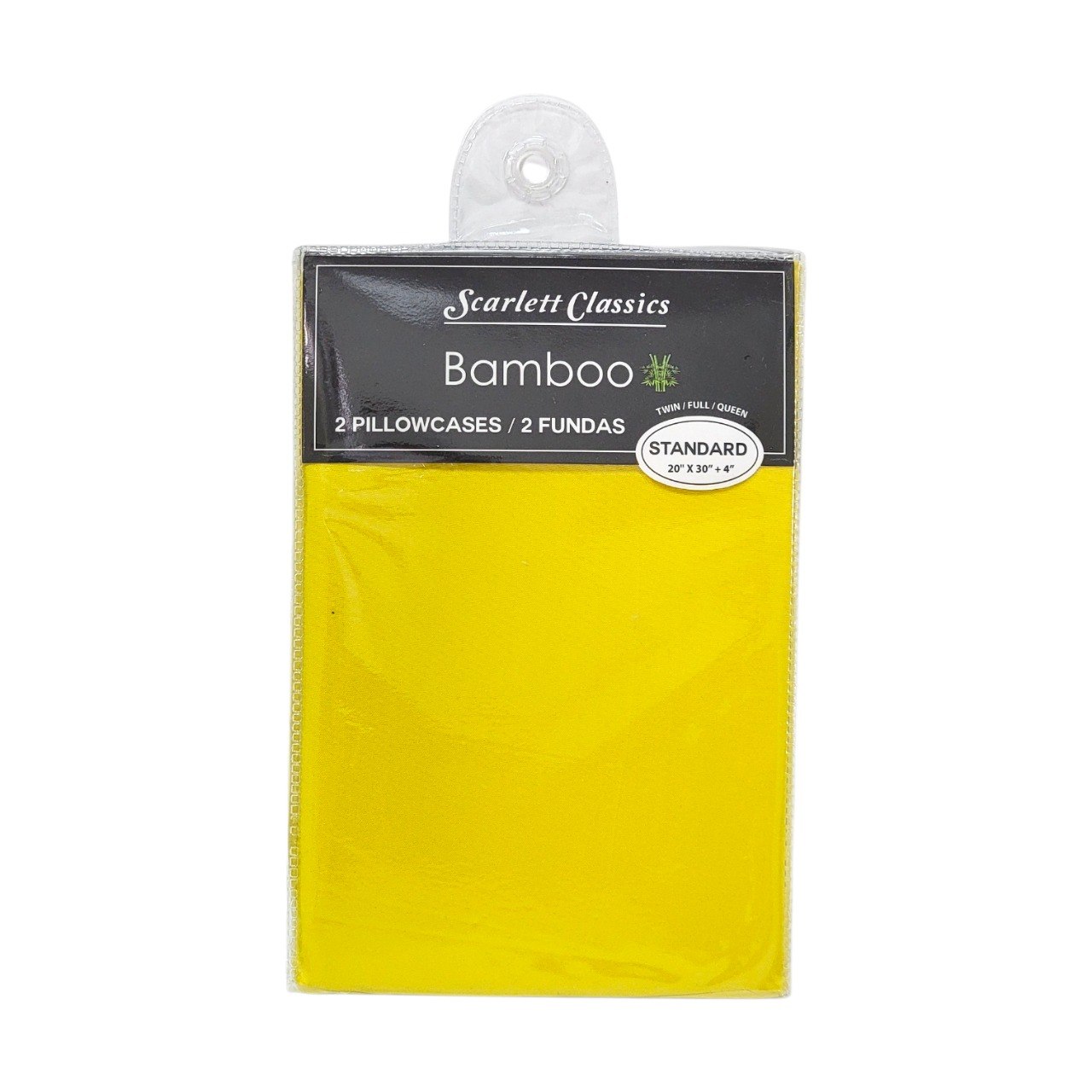 JUEGO DE FUNDAS PARA ALMOHADA DE BAMBOO TAMAÑO ESTANDAR 2PCS SCARLETT CLASSICS 51X76CM