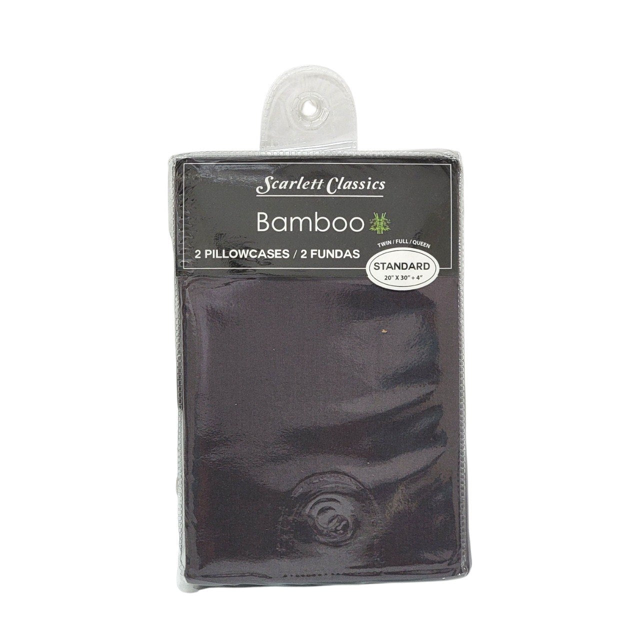 JUEGO DE FUNDAS PARA ALMOHADA DE BAMBOO TAMAÑO ESTANDAR 2PCS SCARLETT CLASSICS 51X76CM