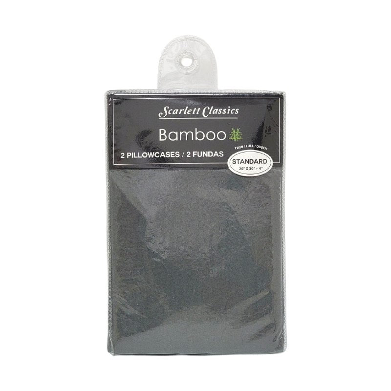 JUEGO DE FUNDAS PARA ALMOHADA DE BAMBOO TAMAÑO ESTANDAR 2PCS SCARLETT CLASSICS 51X76CM