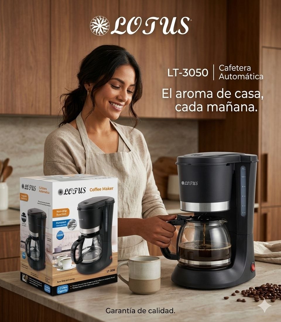 CAFETERA DE GOTEO AUTOMATICA MODELO LT-3050 LOTUS 1.2L