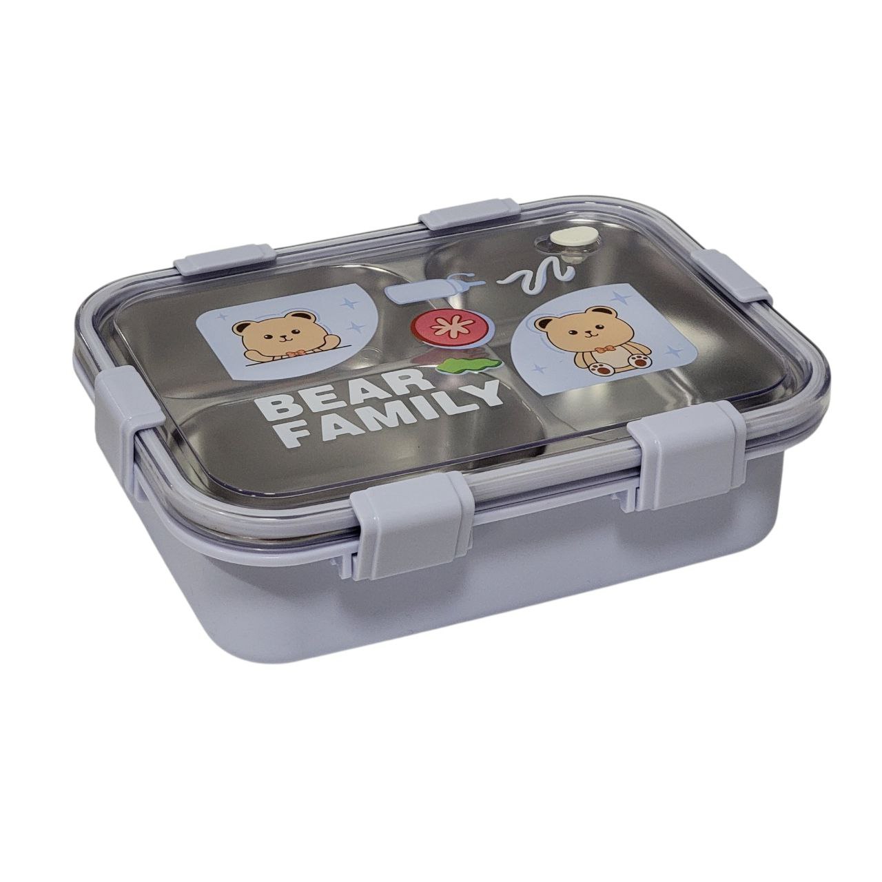 LONCHERA CON BANDEJA DE ACERO INOXIDABLE LAXON 6.5X16.2X22.2CM