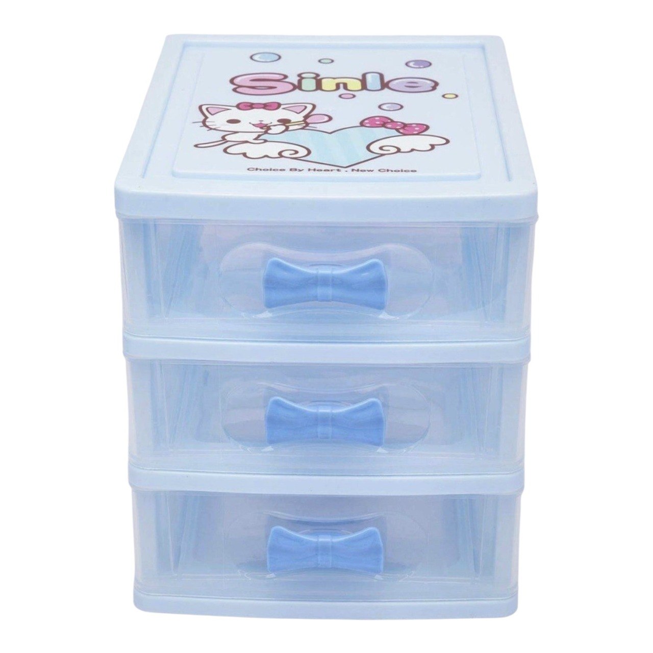 ORGANIZADOR DE CAJONES TRANSPARENTE DE 3 NIVELES LOTUS 14X15X17CM