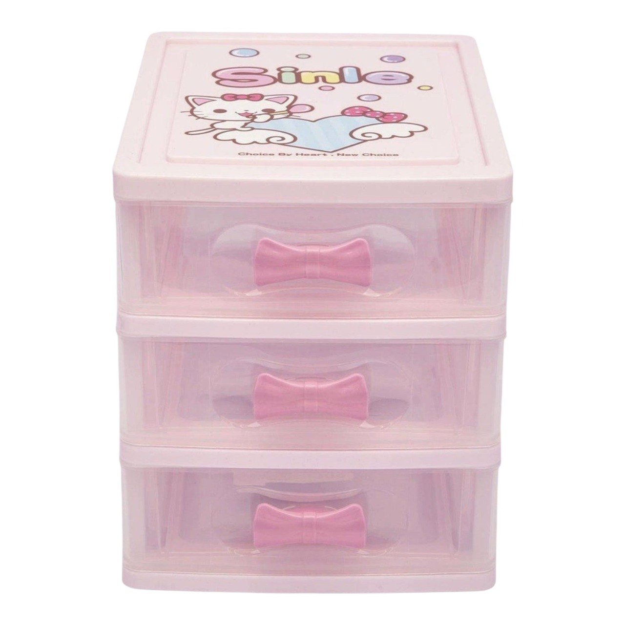 ORGANIZADOR DE CAJONES TRANSPARENTE DE 3 NIVELES LOTUS 14X15X17CM