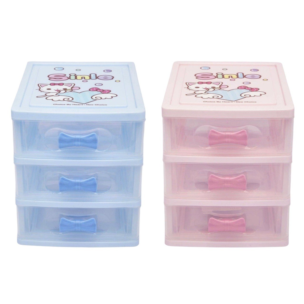 ORGANIZADOR DE CAJONES TRANSPARENTE DE 3 NIVELES LOTUS 14X15X17CM