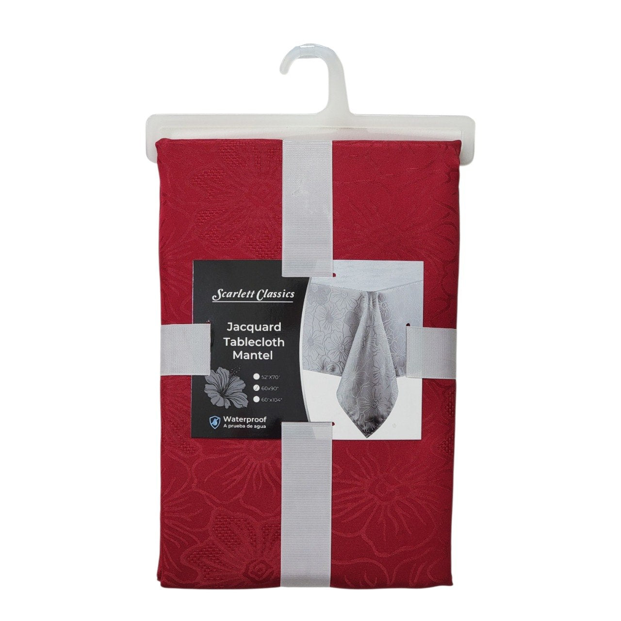 MANTEL CON TEJIDO JACQUARD ELEGANTE APRUEBA DE AGUA SCARLETT CLASSICS 152X228CM