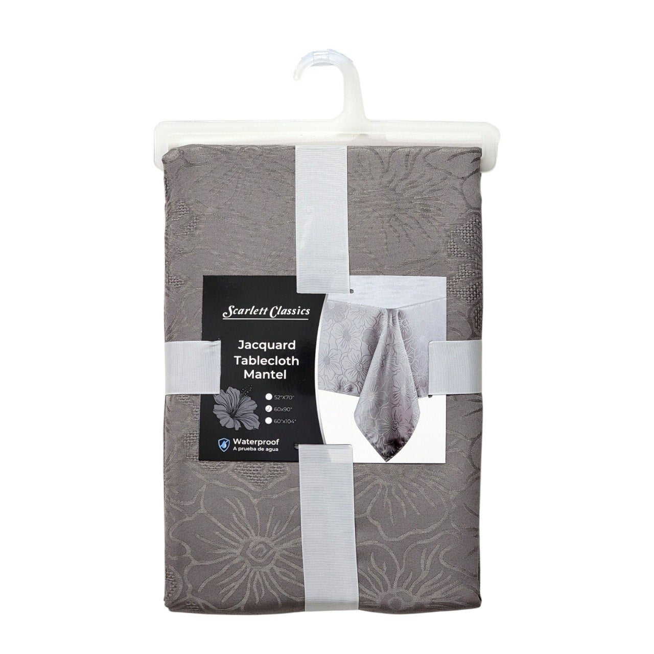 MANTEL CON TEJIDO JACQUARD ELEGANTE APRUEBA DE AGUA SCARLETT CLASSICS 152X228CM
