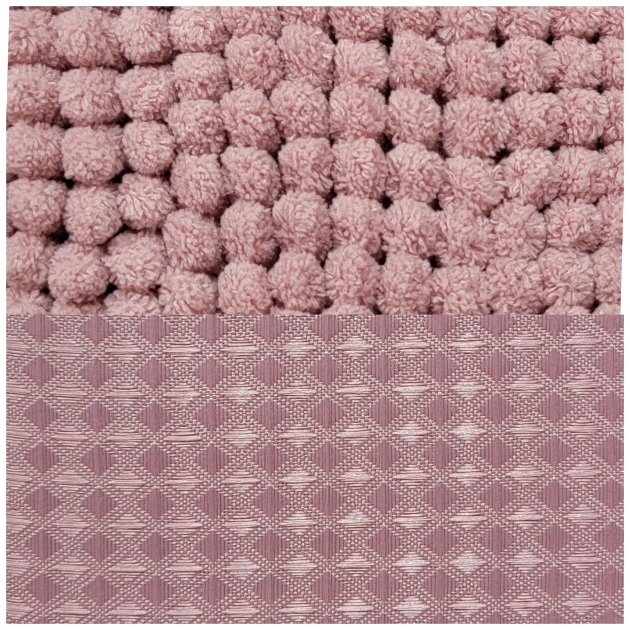 SET DE BAÑO DE ALFOMBRA Y CORTINA COLOR ROSA 3PCS HPC POLO