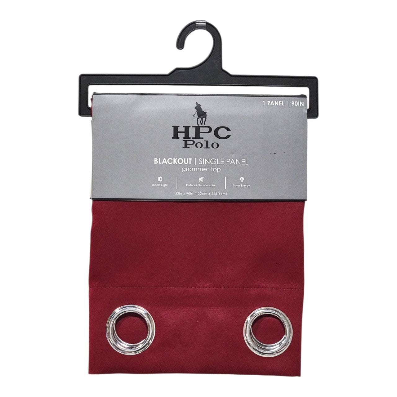 CORTINA OSCURECEDORA BLACKOUT COLOR ROJO HPC POLO 132X228CM