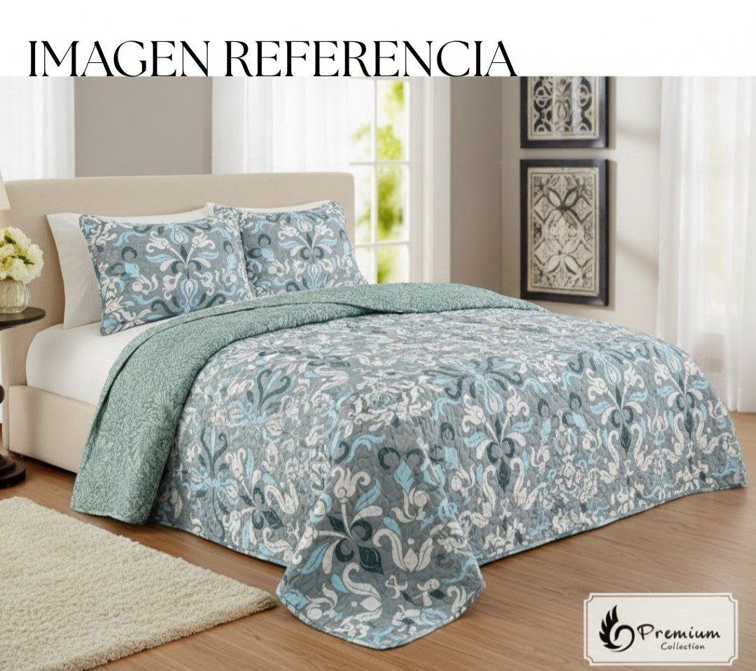 JUEGO DE EDREDON REVERSIBLE QUEEN 3PCS BENELI HOME