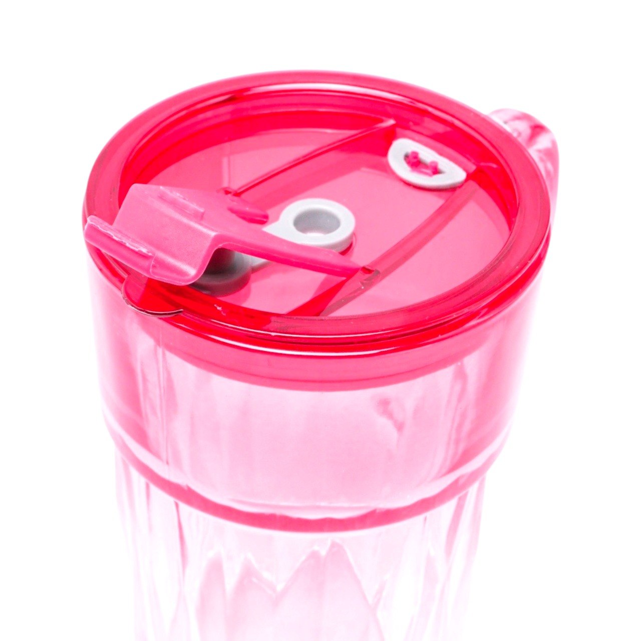 TAZA DE VIDRIO CON TAPA ACRILICA Y SELLO DE SEGURIDAD 14CM