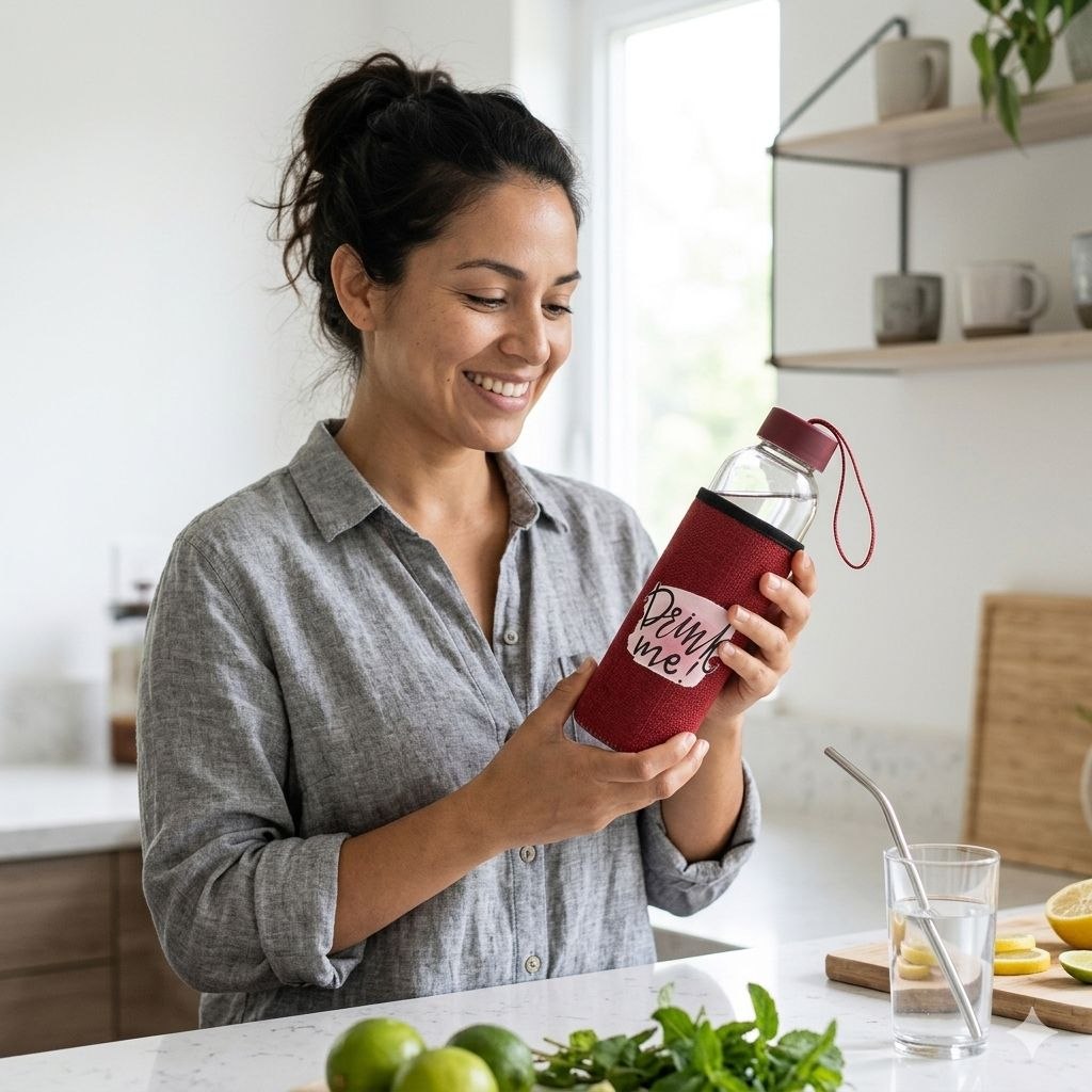 BOTELLA DE VIDRIO CON FUNDA PROTECTORA BENELI HOME