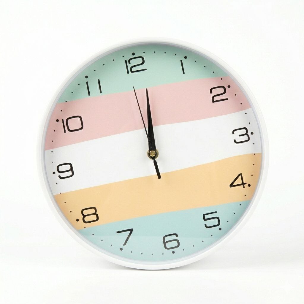 RELOJ DE PARED CON FONDO DE COLORES BENELI HOME 28CM