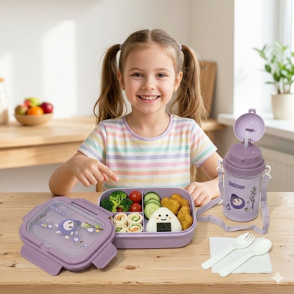 SET DE RECIPIENTE PANA PARA ALIMENTOS INFANTIL CON BOTE Y CUBIERTO BENELI HOME