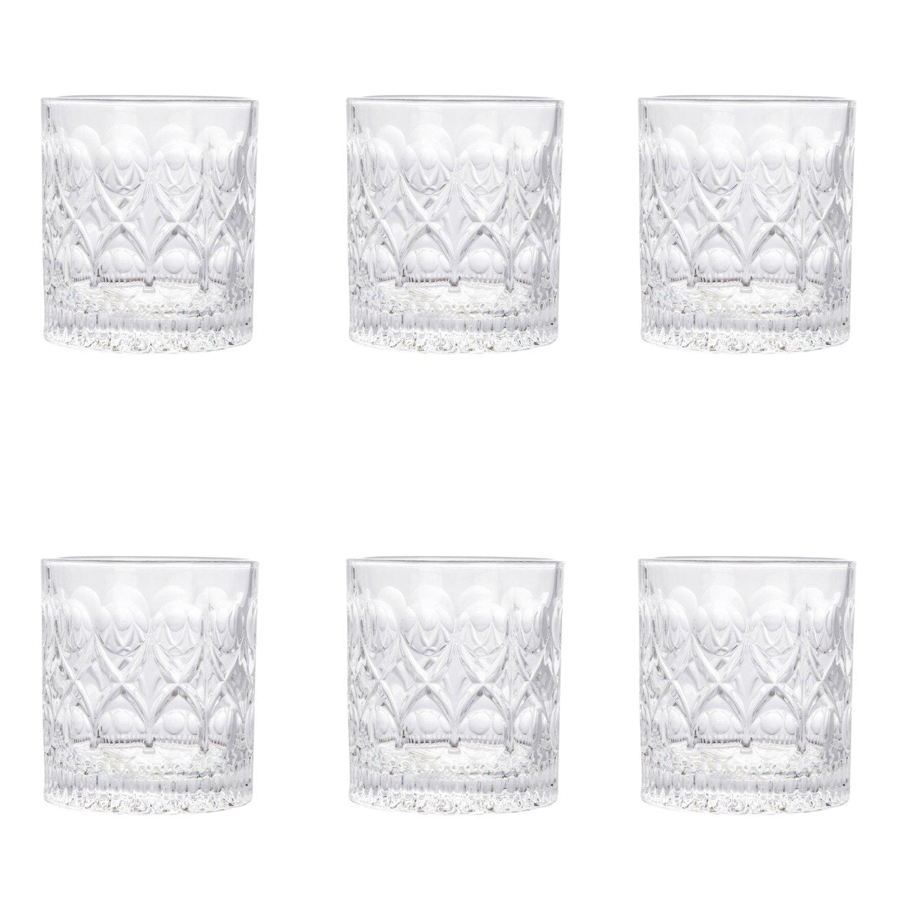 SET DE VASOS DE CRISTAL CON ACABADO DE LUJO ELEGANTE COLECCION JX 6PCS BENELI HOME