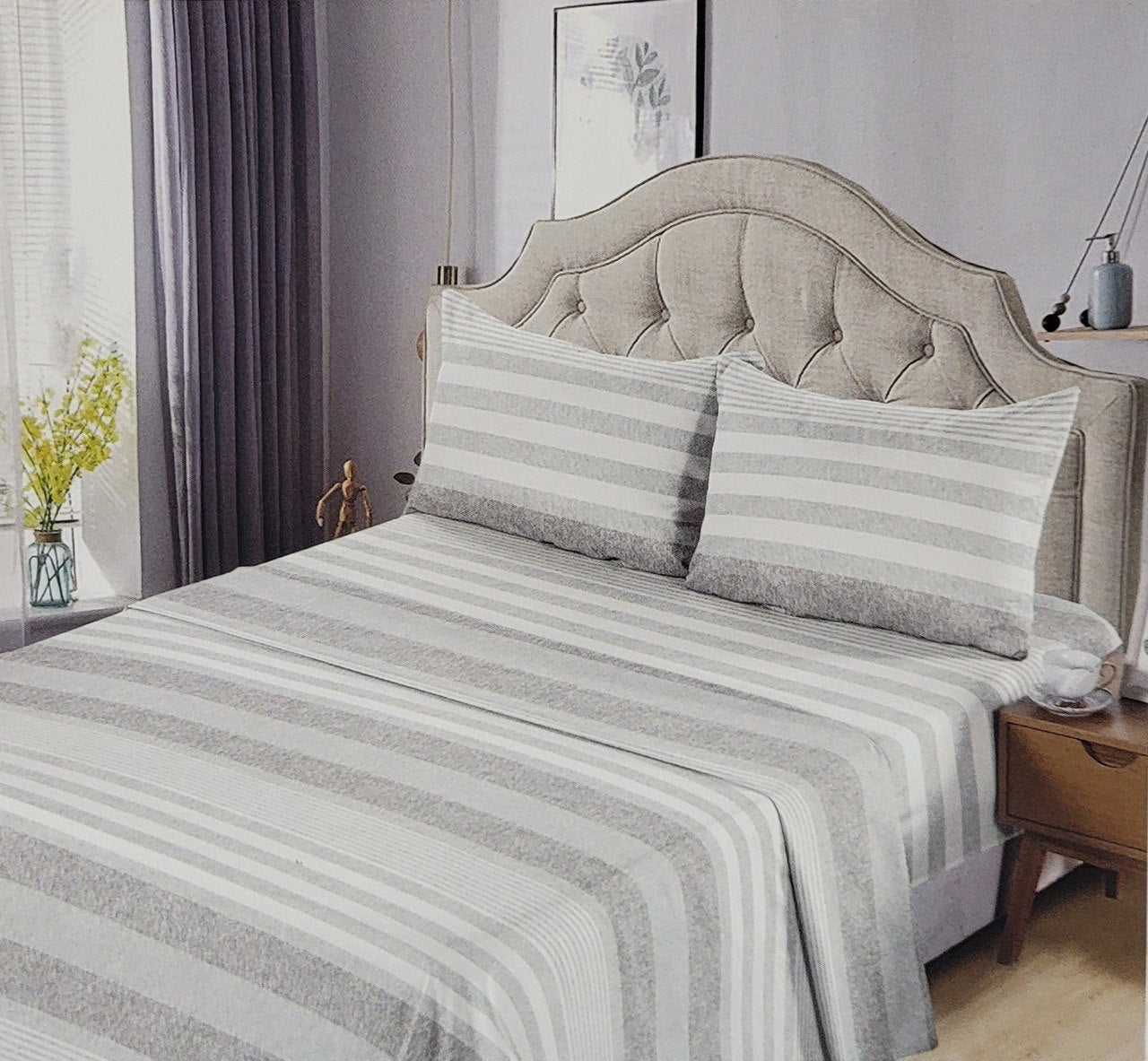 JUEGO DE CAMA ELEGANTE QUEEN 4PCS BENELI HOME