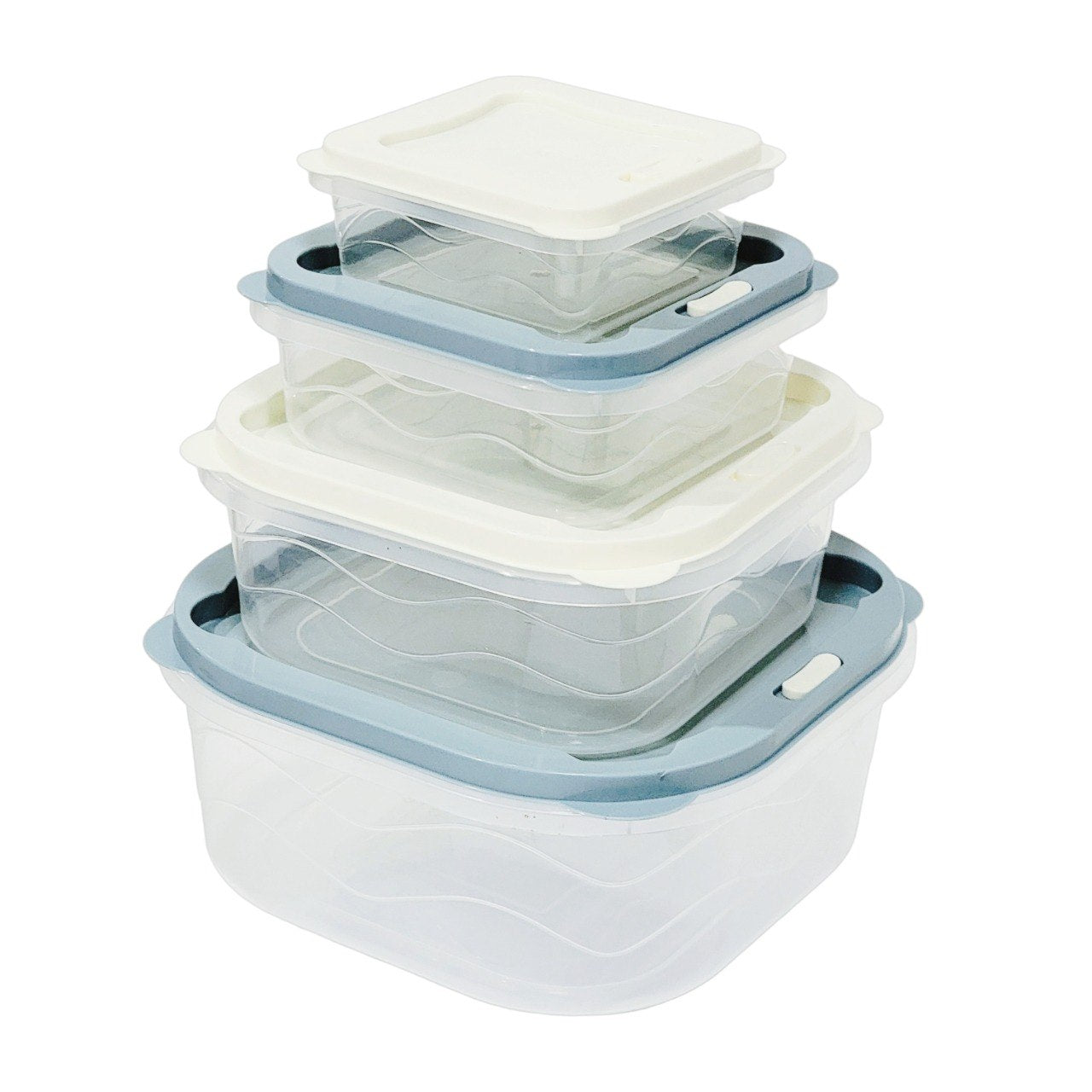 SET DE RECIPIENTES PANAS PARA ALIMENTOS HERMETICOS APILABLES 4PCS BENELI HOME
