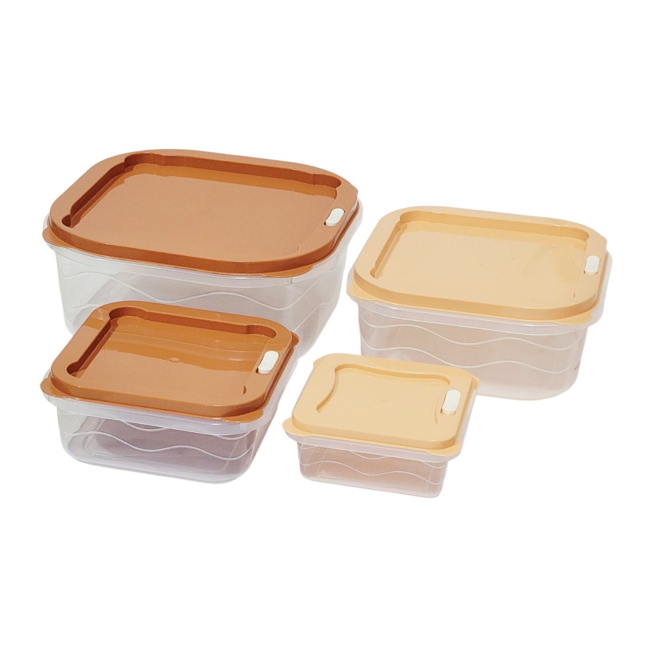 SET DE RECIPIENTES PANAS PARA ALIMENTOS HERMETICOS APILABLES 4PCS BENELI HOME