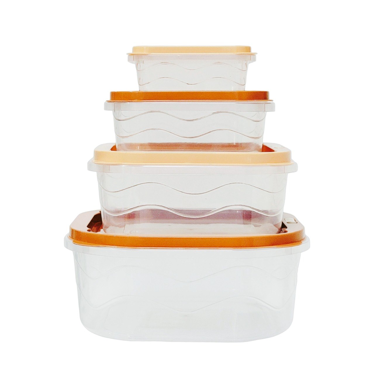 SET DE RECIPIENTES PANAS PARA ALIMENTOS HERMETICOS APILABLES 4PCS BENELI HOME