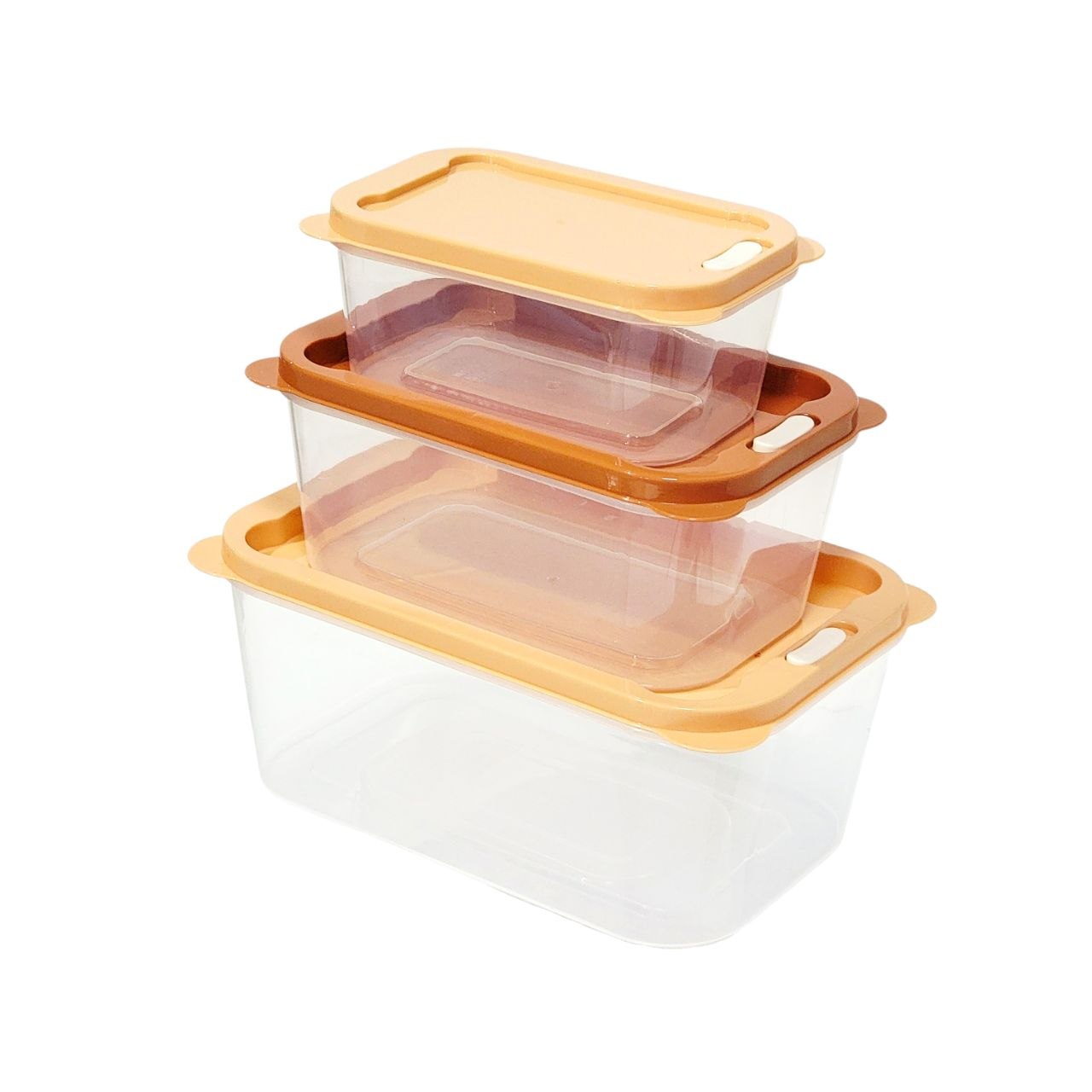 SET DE RECIPIENTES PANAS PARA ALIMENTOS HERMETICOS APILABLES 3PCS BENELI HOME